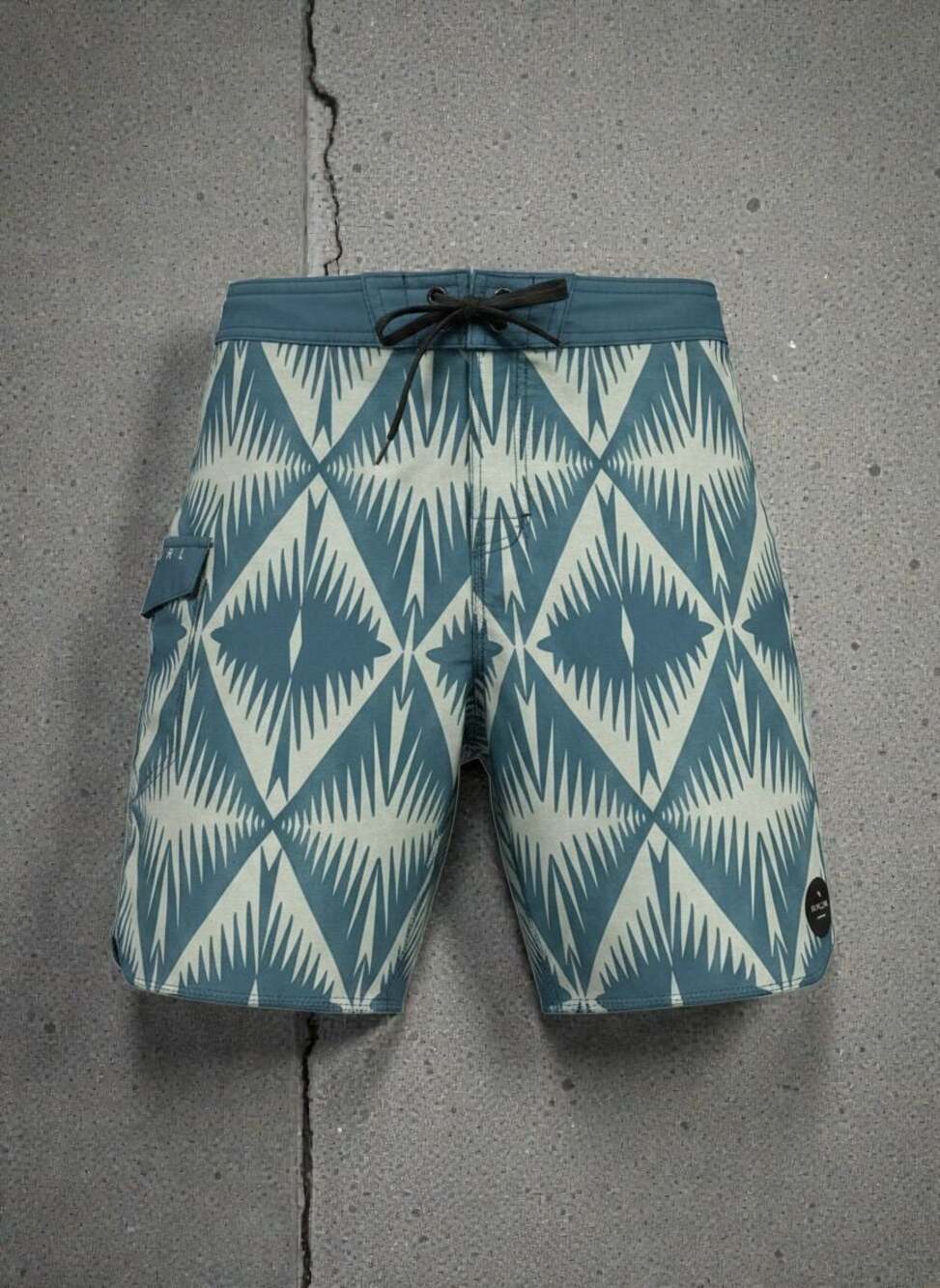 Rip Curl Board Shorts Size 36 Blue Geometric Print